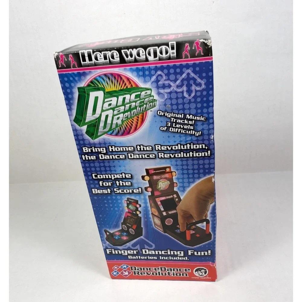Mini DDR Machine Dance Dance Revolution Boardwalk Arcade Finger Video Game